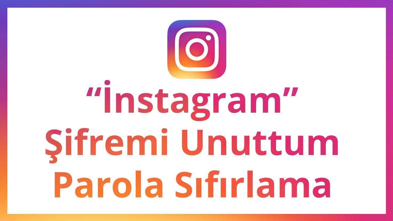 Instagram şifre yenileme